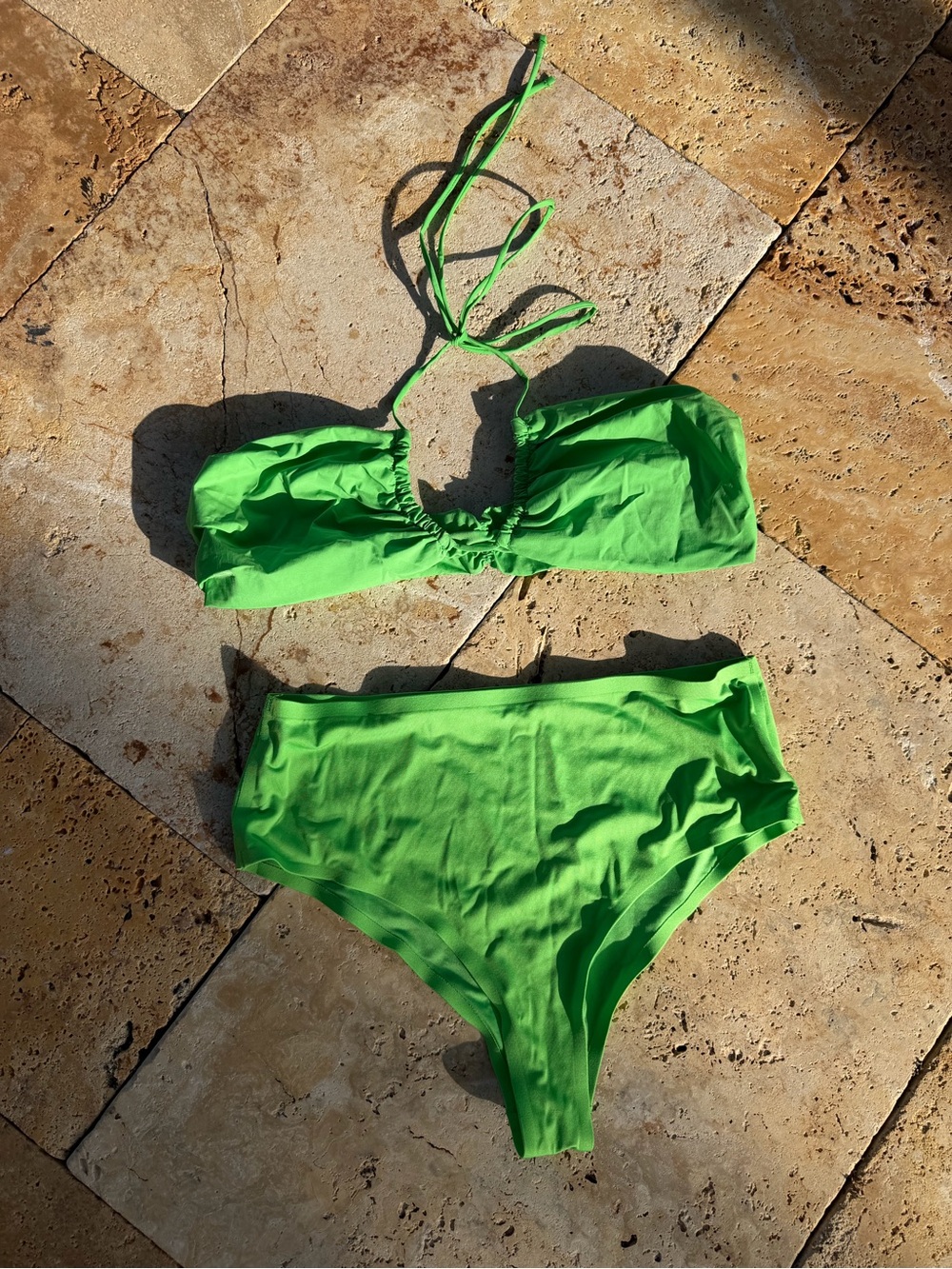 Green Halter Two-Piece Bikini - Mango